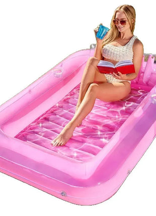 Piscina gonfiabile per prendere il sole Letto galleggiante Piscina gonfiabile per prendere il sole Letto galleggiante Piscina esterna Riposo del gioco Materasso ad aria
