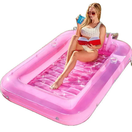 Piscina gonfiabile per prendere il sole Letto galleggiante Piscina gonfiabile per prendere il sole Letto galleggiante Piscina esterna Riposo del gioco Materasso ad aria