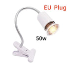 Reptile Heat Lamp With US EU Power Cord Rotatable Basking Spot Light Simulated Sunlight For Turtle Lizard Dimmable Heating Lamp