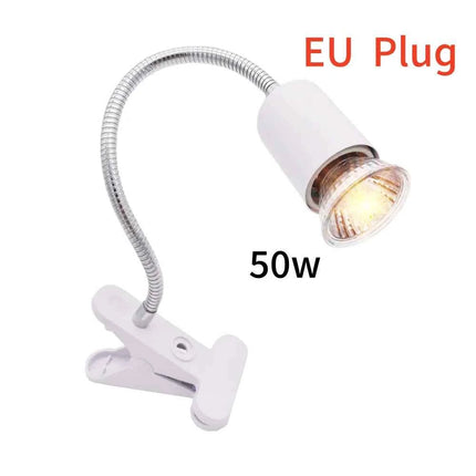 Reptile Heat Lamp With US EU Power Cord Rotatable Basking Spot Light Simulated Sunlight For Turtle Lizard Dimmable Heating Lamp