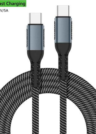 FDBRO cavo da USB C a tipo C 100W 5A PD cavo di ricarica rapida cavo dati per Macbook Xiaomi Huawei Samung cavo intrecciato USB