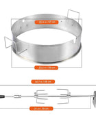 SucceBuy Universal Grill Rotisserie Kit for Grills, Electric BBQ Grill with 9W Motor Stainless Steel Automatic Grilling Kit