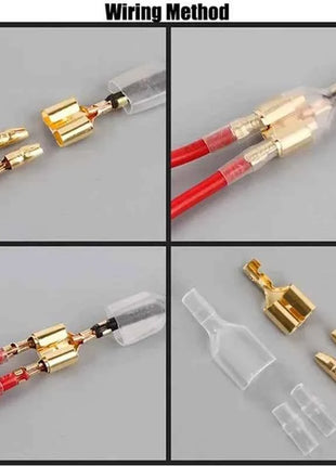 25 50sets 4.0mm bullet Crimp terminal car electrical wire connector diameter Female+Male+sheath Case Cold press terminal 1in2out