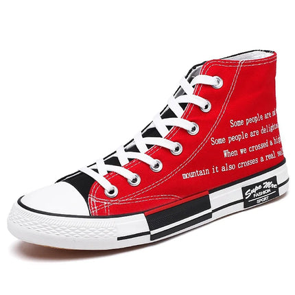 Sneakers alte casual uomo scarpe da scuola in gomma canvas tenis boys platform sneakers scarpe da donna