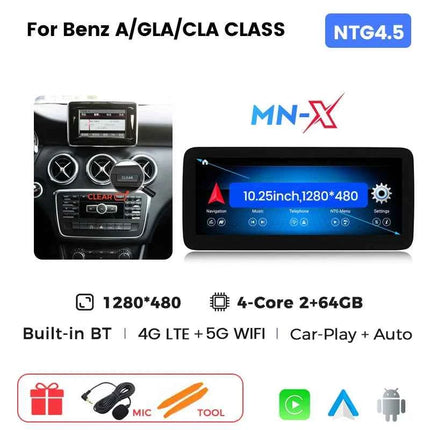 8 Core Android 14 Auto Radio Wireless CarPlay For Mercedes-Benz A-Class W176 GLA X156 CLA C117 DSP GPS 4G WIFI Multimedia Player