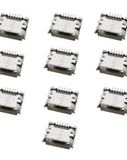 10 Pieces Micro USB 5 Pin Connector, SMD SMT Charging Port for Android Phones, Data and Charging Socket, DIY Repair Adapter