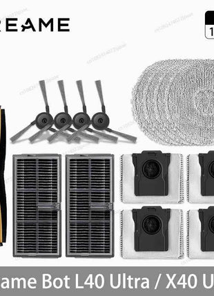 Dreame L40 Ultra / X40 Ultra Vacuum Cleaner Replacement Accessories Main Side Brush HEPA Filter Mop Cloths Dust Bag Spare Parts