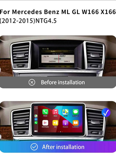 9 "Android 14 Car Multimedia Player For Mercedes Benz ML GL W166 X166 2012-2015 Radio CarPlay Stereo GPS Navigation Audio Screen