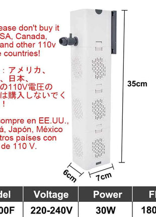 Aquarium Filter Pump Fish Tank Submersible Silent Air Oxygen Aerator Internal Water Pump Aquarium Air Pump Wave Maker 220v