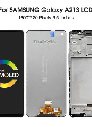 Schermo da 6,5 "A21S con cornice per pantalla Samsung Galaxy A21S A217F Display LCD Touch Screen Digitizer Sostituzione