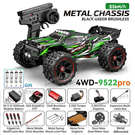 RC Car Brushless 4WD 9522PRO 85KM/H High Speed  Off-Road Drift Remote Control Car 1:16 Professional Racing Cars 9522 50KM/H