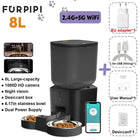 5G Automatic Cat Feeder With 1080p Camera Video WiFi Cat Food Dispenser Pet Smart Voice Recorder Remote Control Pet Auto Feeder