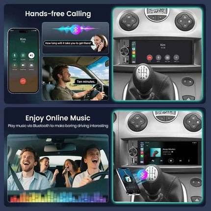 Junsun 6.86 Inch Universal 1 Din Car Stereo Radio MP5 Player Wireless Carplay Android Auto BT SWC FM USB Type-C Plug Autoradio