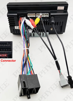 Radio wiring for Lada Vesta 2015-2018, 16-pin connector to ISO connector, USB adapter cable, RCA audio plug, for Android car