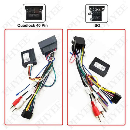Telaio pannello cruscotto per Audi A4 B7 2004 - 2008, adattatore cablaggio radio, decodificatore CAN Bus, per multimediale Android 2 DIN 9"