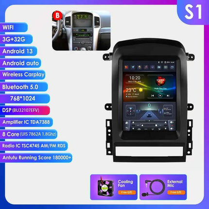 Hizpo 9.7" 2 Din Android Auto Car Radio for Chevrolet Captiva Sport 2006 - 2012 Multimedia Video Player Carplay  for Tesla Style