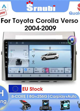 Srnubi Android Car Radio for Toyota Corolla Verso 2004-2009 Carplay Android auto 2Din Multimedia Player Autoradio Navigatore GPS