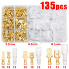 Kit di terminali a crimpare da 2.8/4.8/6.3mm, connettori a forcella maschio/femmina in rame con guaina isolante, scatola di connettori elettrici