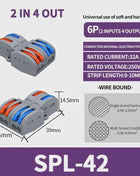1 In Multiple Out Push-in Electrical Wire Connector Terminal Block Universal Fast Wiring Cable Connectors For Cable Connection
