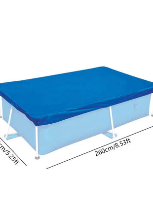 Copertura per piscina rettangolare Copertura per piscina gonfiabile pieghevole in PE impermeabile per piscina fuori terra Copertura per piscina familiare per bambini all'aperto