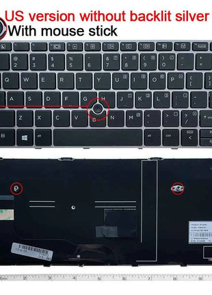 NEW US/SP/RU/JP Laptop replacement keyboard for HP EliteBook 828 G3/828 G4/725 G3/725 G4/820 G3/820 G4 backlight