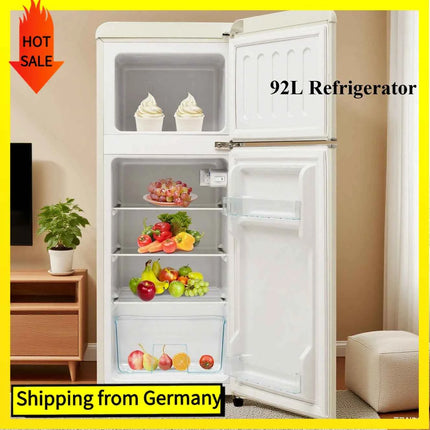 Frigorifero Combinato Comanlai 92L Doppia Porta - 28L Freezer, LED, Classe Energetica D