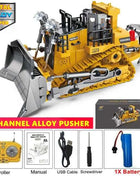4WD Remote Control Excavator 4x4 Alloy Dump Truck Bulldozer Radio Model RC Car Construction Vehicle Toy Children Kids Gifts
