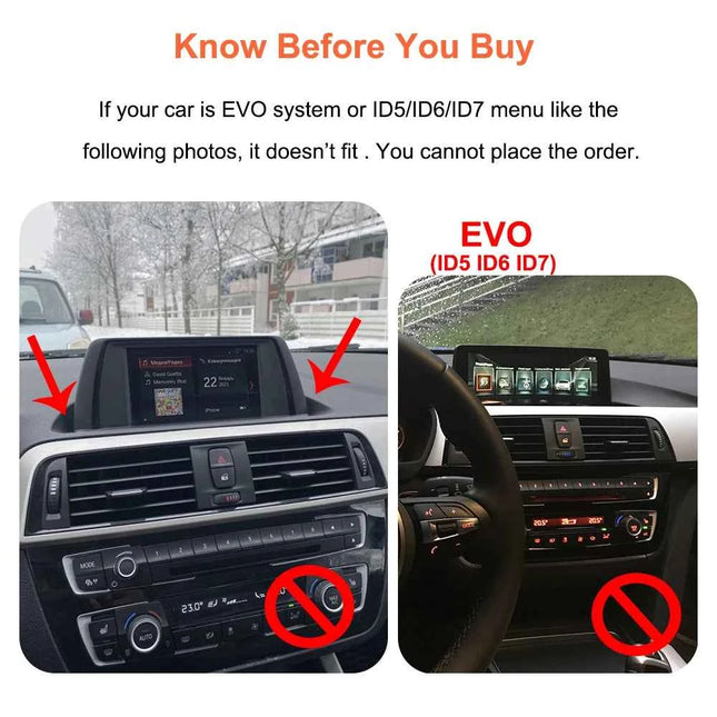 Bonroad 10.25 "Linux Carplay Android Auto Stereo For BMW 1/2/3/4 Series F20 F21 F23 F30 F31 F32 F33 F34 F35 F36 NBT 2013-2017