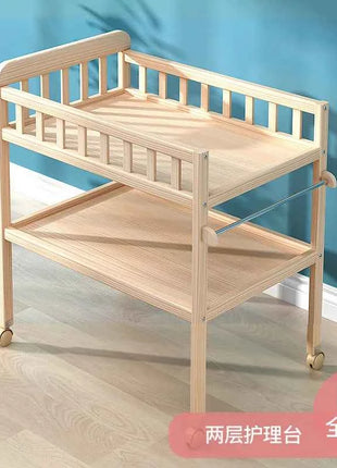 Diaper Changing Tables Solid Wood Baby Care Table Massage Bath Integrated Multifunctional Baby Bed Changing Table