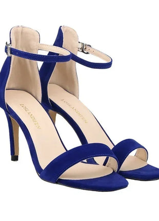 New Sexy Women's 9cm High Heel Shoes, Summer Ankle Strap Sandals, Red Party and Wedding Shoes
