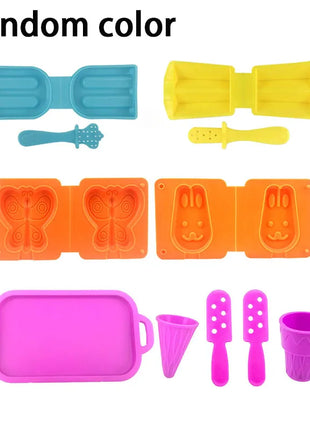 Stampo per pasta da gioco per gelato 3D Accessori per pasta da gioco Giocattoli artigianali fai-da-te per bambini Bambini Simpatico animale ghiacciolo Stampi per argilla da plastilina