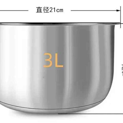 Pentola Interna Midea in Acciaio Inox 304 - 3L 4L 5L per Rice Cooker FS3010/70