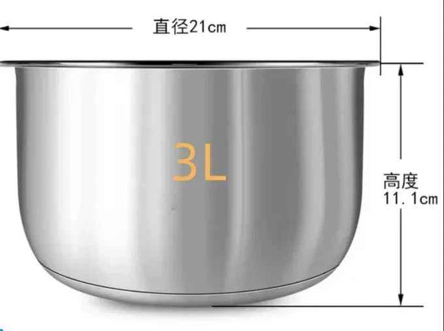 Pentola Interna Midea in Acciaio Inox 304 - 3L 4L 5L per Rice Cooker FS3010/70