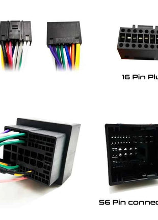 Decodificatore CAN Bus cablaggio 56 pin, adattatore Android 16 pin con ritenzione SWC per Peugeot 208 308 2008 3008 Citroen C3 C4 C5 (17-23)
