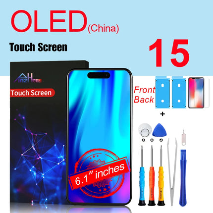 PINZHENG Schermo di alta qualità INCELL LCD OLED per iPhone 14 Pro 15 Plus 13 Pro Max Display per sostituzione iPhone con strumenti