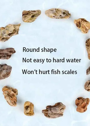 250g 500g 1000g Natural Aquarium Decor Stone Rockery Landscaping Fish Tank Microporous Stone Good for Plants Growth
