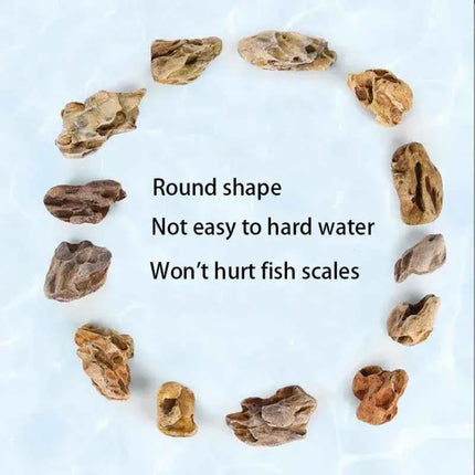 250g 500g 1000g Natural Aquarium Decor Stone Rockery Landscaping Fish Tank Microporous Stone Good for Plants Growth