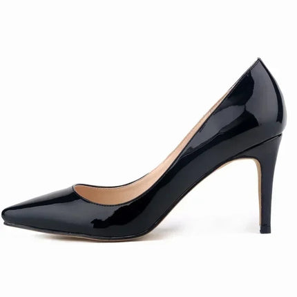 Décolleté da donna di grandi dimensioni Tacchi alti classici a punta Tacchi a spillo sexy da 9 cm Scarpe da festa di nozze rosse da donna eleganti e confortevoli