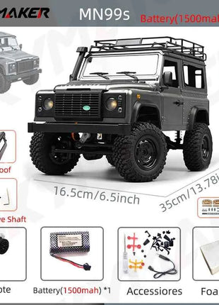 New MN99s MN98 1:12 MN Model RTR Version RC Car 2.4G 4WD RC Rock Crawler Defender Remote Control Car 1/12 RC Truck Cars Toys