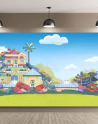 1 pz Sfondo Bluey per Bambini, Striscione Buon Compleanno per Decorazioni Festa, Sfondo Fotografico per Baby Shower, Forniture 150x100cm