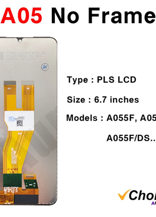 A05 Screen for SAMSUNG A05S A057 LCD Display Touch Screen Digitizer Assembly for Samsung A05 A055 with Frame LCD Display