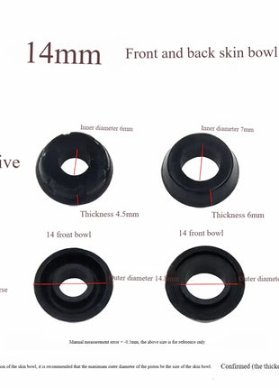 Kit Guarnizioni Pistone Freno a Disco per Moto/Elettriche 10mm-22.2mm, Guarnizione Olio Anteriore e Posteriore - 1 Set