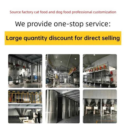 Cat food manufacturers into cats kittens universal fresh meat without grain full price bulk cat staple food 500g