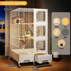 Multi-Level Wire Squirrel Cage, Extra Tall Sugar Glider Habitat, Oversized Chinchilla Villa Cage, Easy-Clean Pet Play House