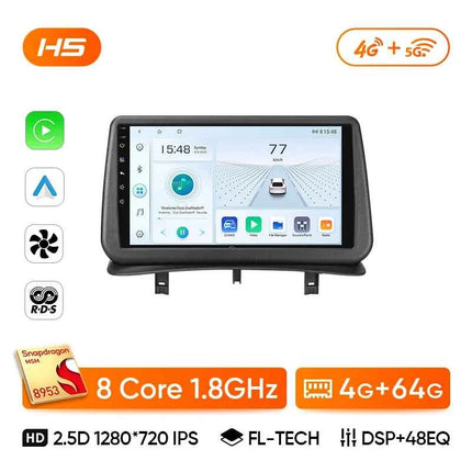 Ainavi Car Radio For Renault Clio 3 2005-2014 Wireless CarPlay Android Auto 4G Multimedia Player GPS 2 din Autoradio BT