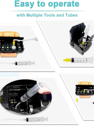 400mL Printhead Cleaning Kit for Epson HP Canon Brother, Universal Inkjet Printer Cleaner Solution, Liquid To Unclog Print Head