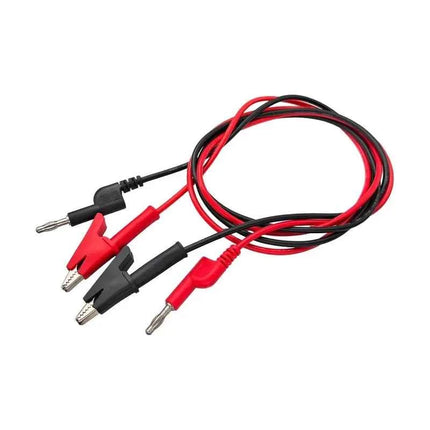 2Pcs 1M Double End Test Lead Wire Line Electrical Voltage 4mm Banana Plug Alligator Clip Crocodile 15A Multimeter DIY Test Wires