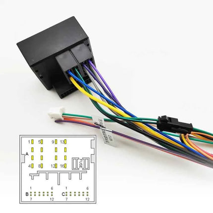 Decodificatore CAN Bus cablaggio, da 16 pin a Quadlock, per radio Android, per Mercedes Classe B W245 W246, Viano, Vito W639, W251