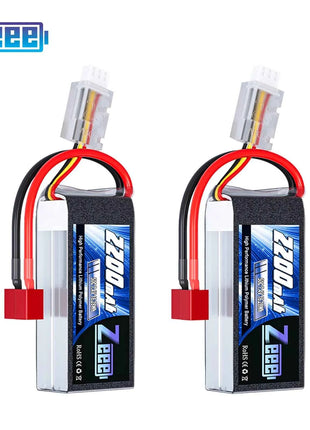 Zeee 2S 2200mAh Shorty RC Lipo Battery 7.4V 50C T/XT60 Plug Softcase RC Car Truck Buggy FPV Drone Helicopter Airplane RC Parts
