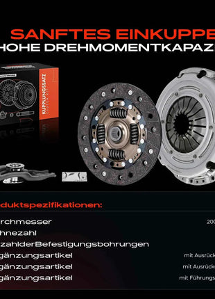 Kit Frizione Frankberg 1x per Mitsubishi Colt VI Z2A Z3A Smart Forfour 454 Fortwo Convertibile 451 Fortwo Coupé 3000951038 620313400